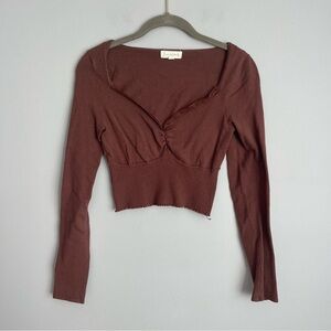 LA Hearts Brown Long Sleeve Top